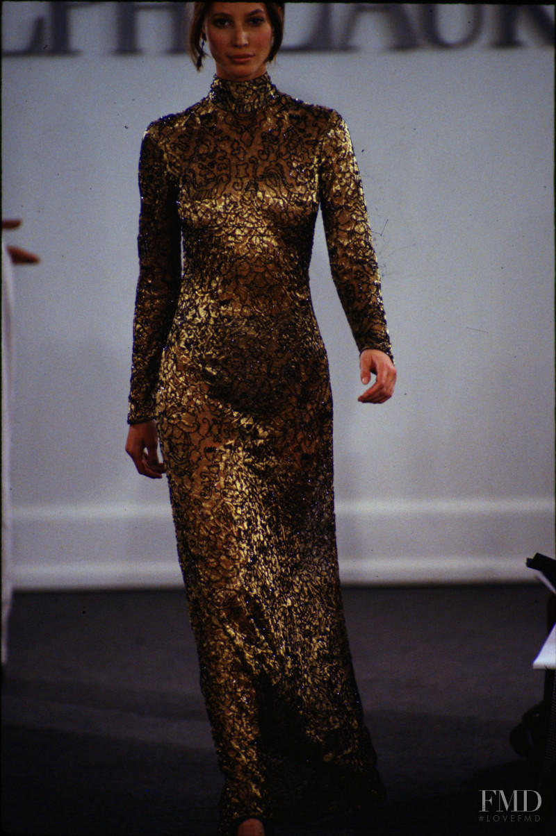 Christy Turlington featured in  the Michael Kors Collection fashion show for Autumn/Winter 1993