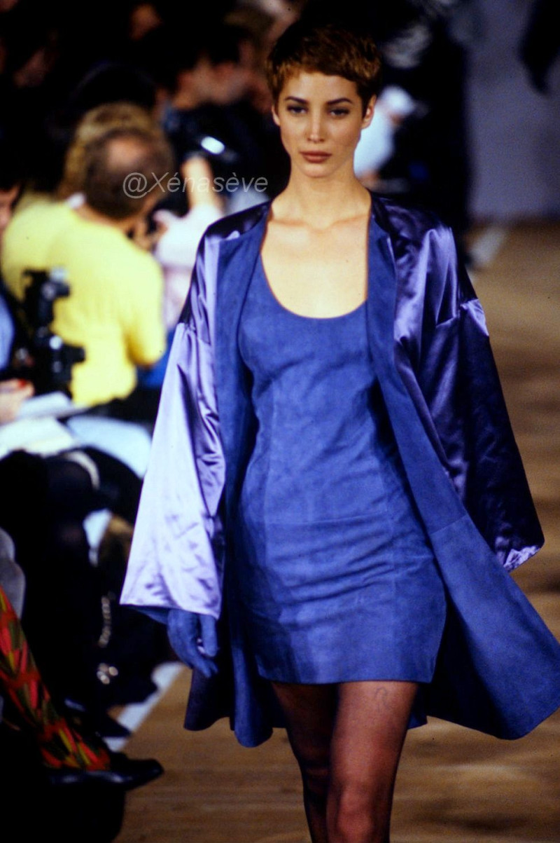 Christy Turlington featured in  the Michael Kors Collection fashion show for Autumn/Winter 1990