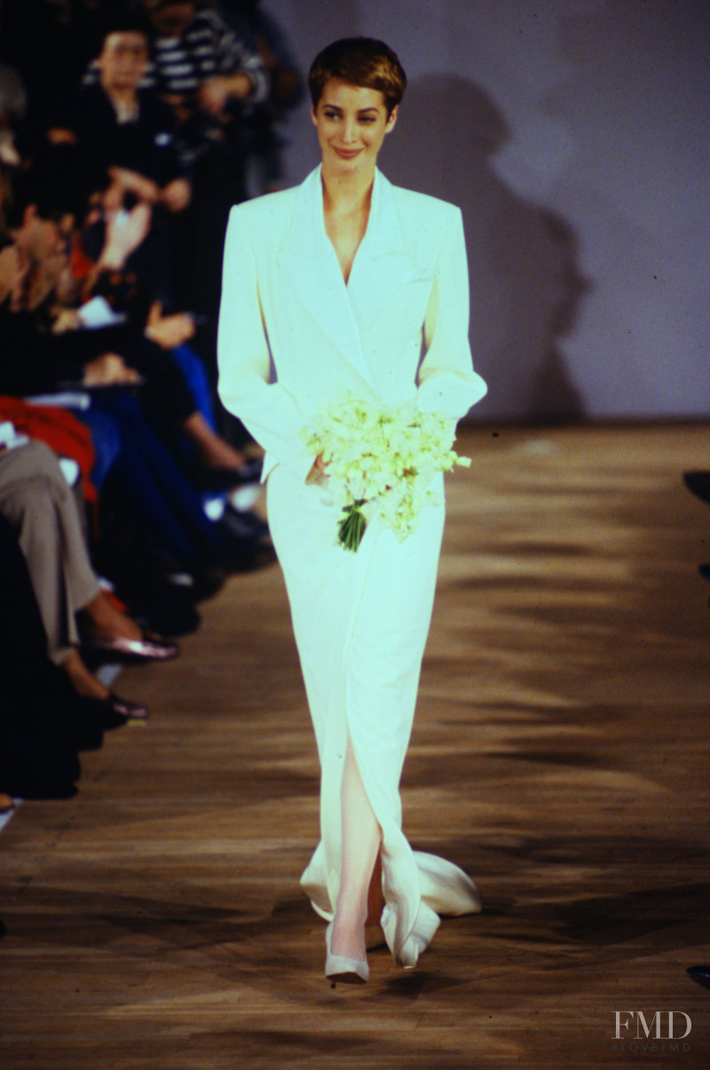 Christy Turlington featured in  the Michael Kors Collection fashion show for Autumn/Winter 1990
