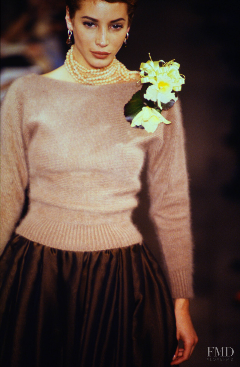 Christy Turlington featured in  the Michael Kors Collection fashion show for Autumn/Winter 1990