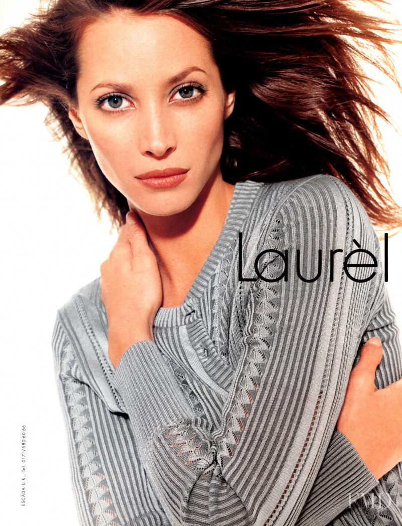 Christy Turlington featured in  the Laurel advertisement for Spring/Summer 1996