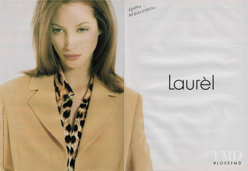 Christy Turlington featured in  the Laurel advertisement for Spring/Summer 1996
