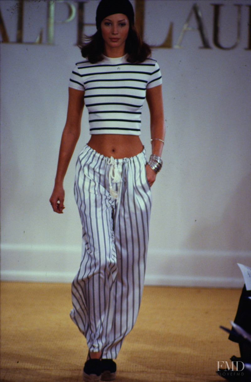 Christy Turlington featured in  the Ralph Lauren fashion show for Spring/Summer 1993