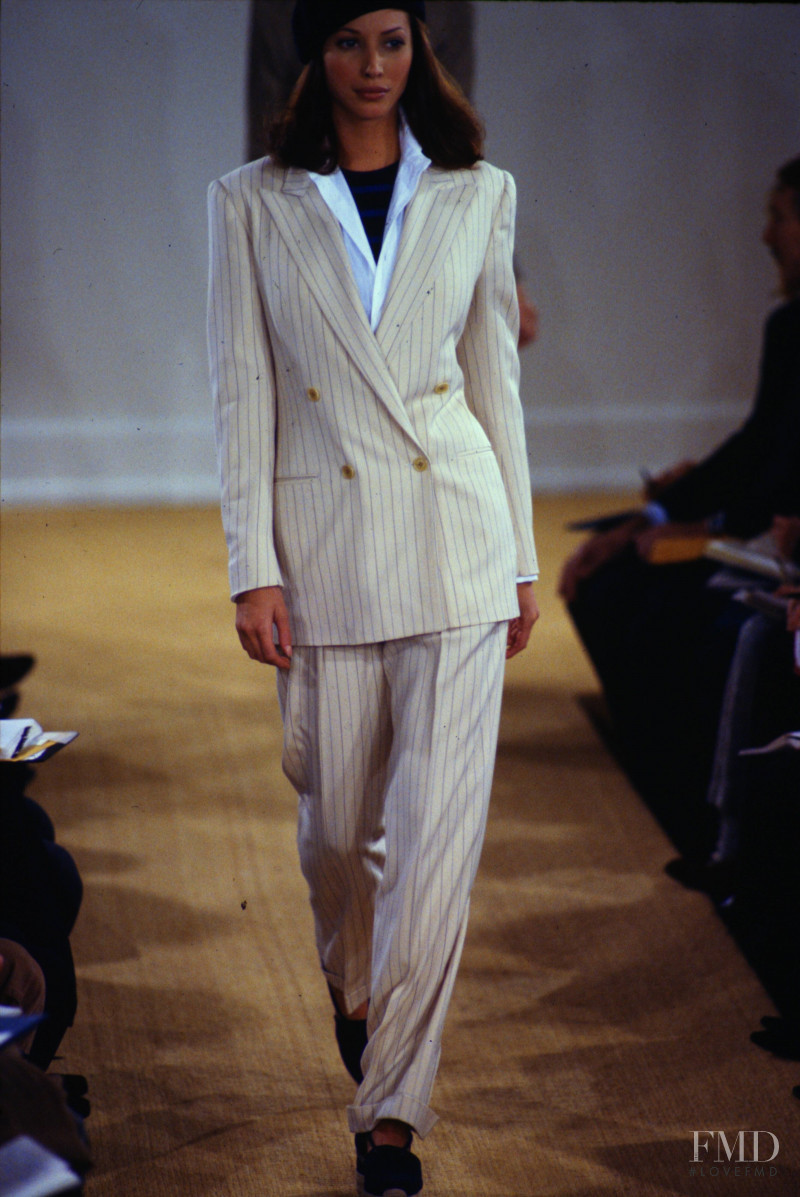 Christy Turlington featured in  the Ralph Lauren fashion show for Spring/Summer 1993