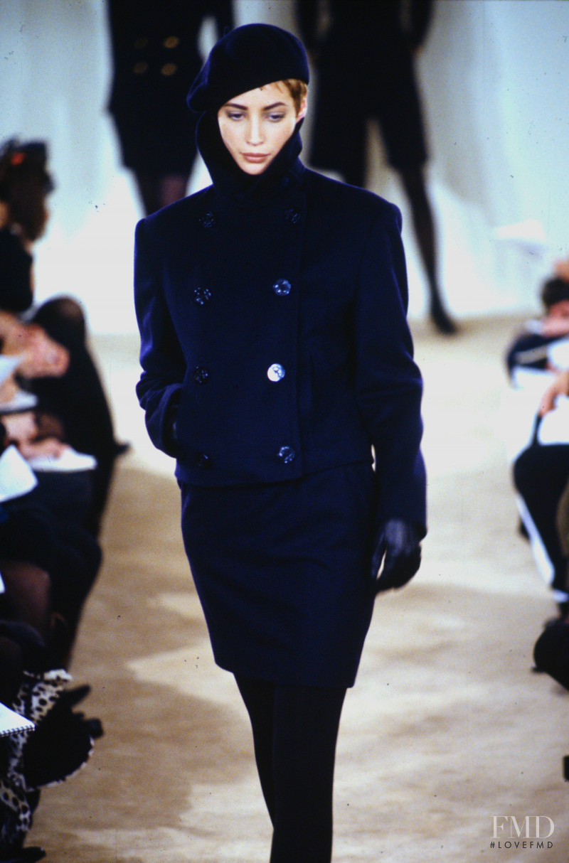 Christy Turlington featured in  the Ralph Lauren fashion show for Autumn/Winter 1990