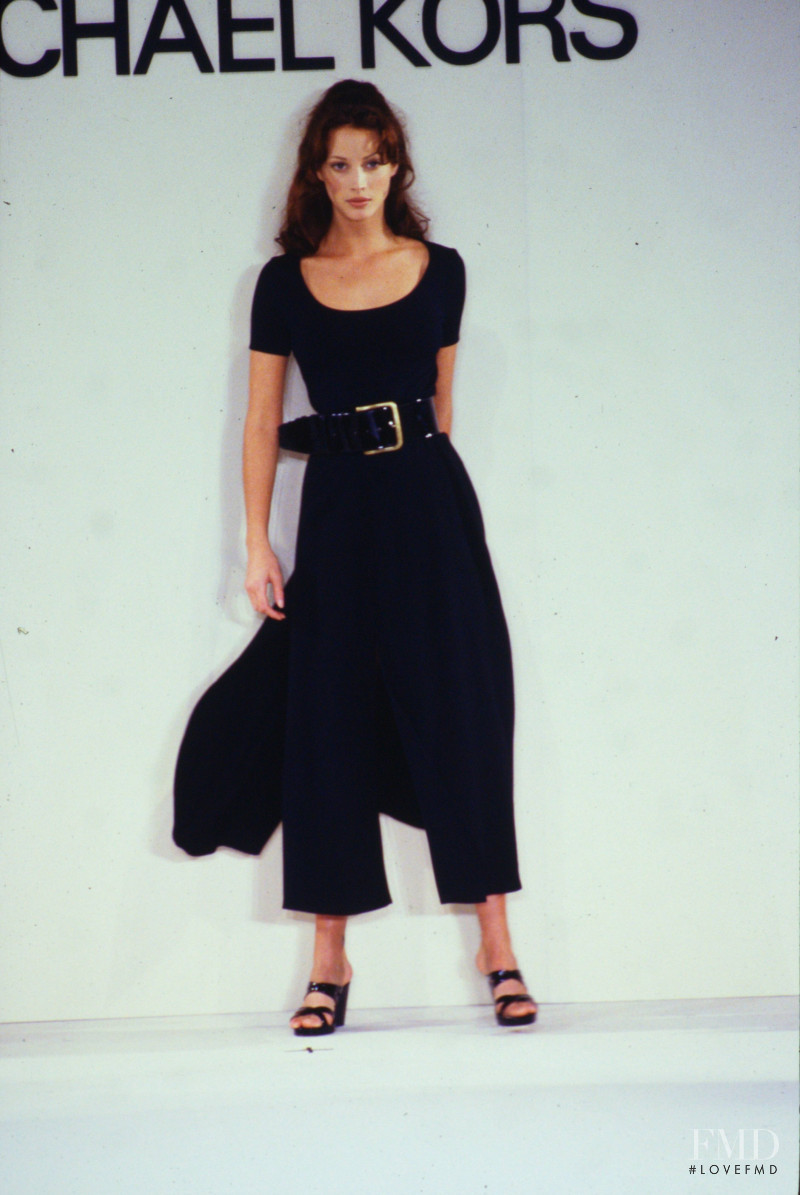 Christy Turlington featured in  the Michael Kors Collection fashion show for Spring/Summer 1993