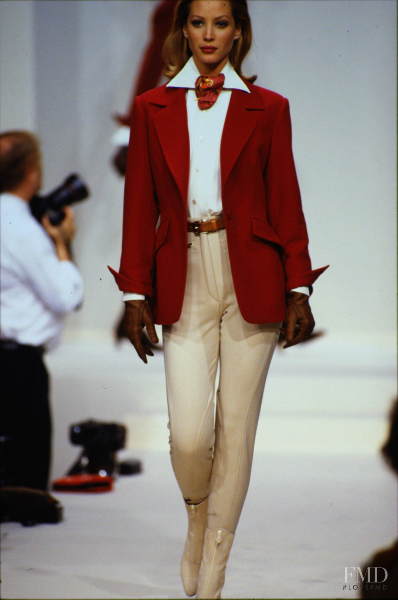 Christy Turlington featured in  the Hermès fashion show for Autumn/Winter 1992