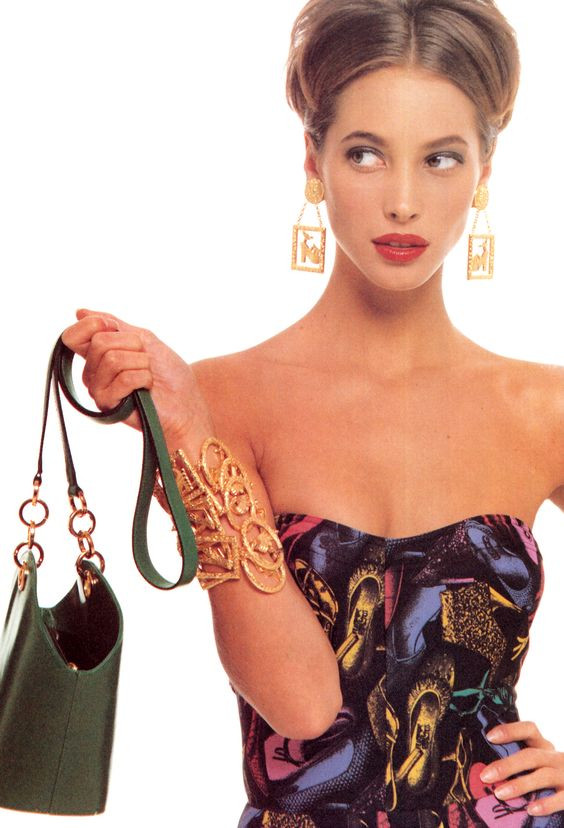 Christy Turlington featured in  the Salvatore Ferragamo advertisement for Spring/Summer 1991