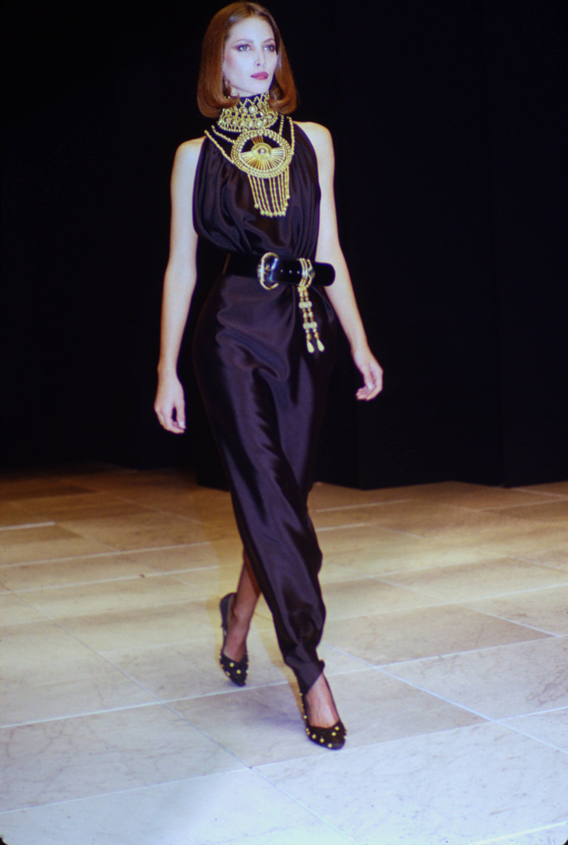 Christy Turlington featured in  the Versace fashion show for Spring/Summer 1990