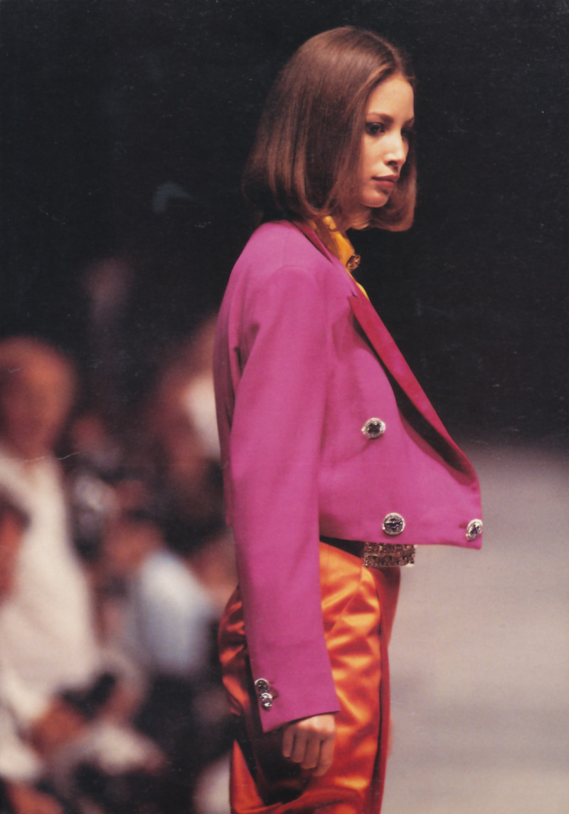 Christy Turlington featured in  the Versace fashion show for Spring/Summer 1990