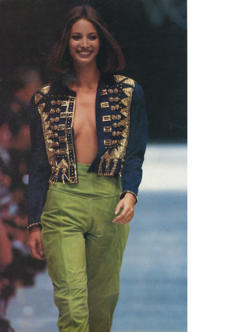 Christy Turlington featured in  the Versace fashion show for Spring/Summer 1990