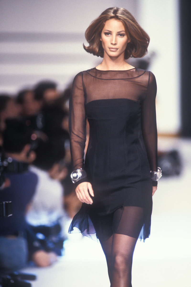 Christy Turlington featured in  the Karl Lagerfeld fashion show for Spring/Summer 1992