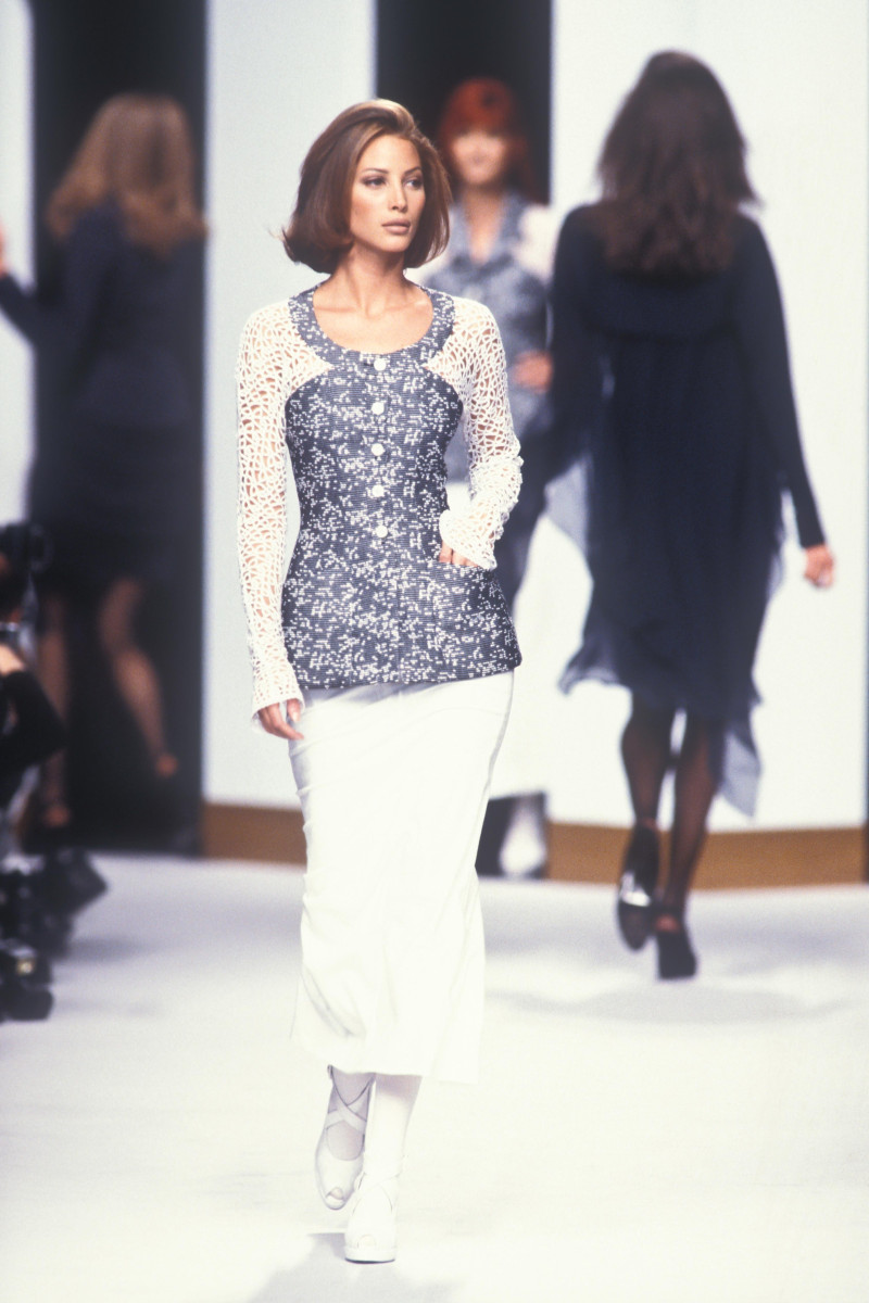 Christy Turlington featured in  the Karl Lagerfeld fashion show for Spring/Summer 1992