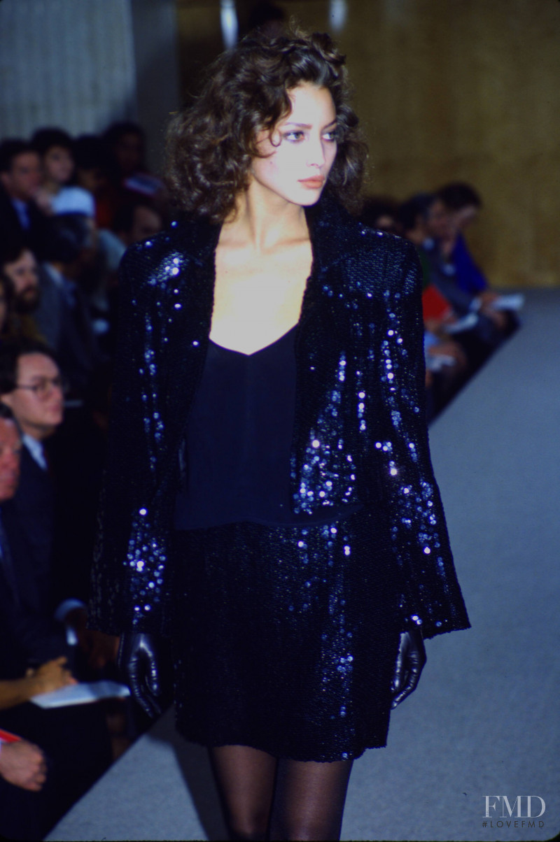Christy Turlington featured in  the Perry Ellis fashion show for Autumn/Winter 1987