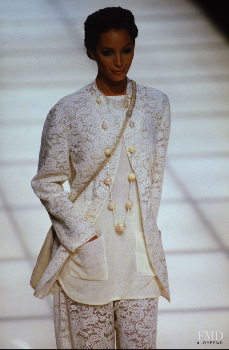 Christy Turlington featured in  the Giorgio Armani fashion show for Spring/Summer 1994