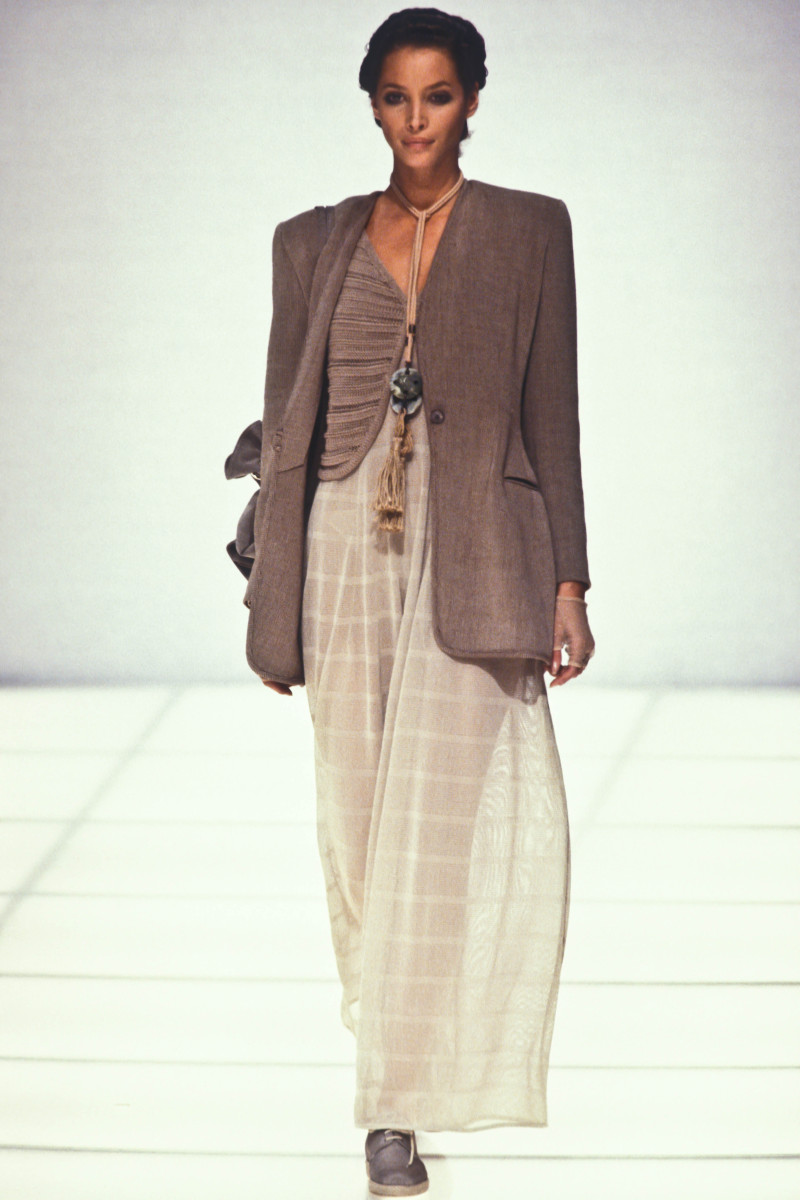 Christy Turlington featured in  the Giorgio Armani fashion show for Spring/Summer 1994