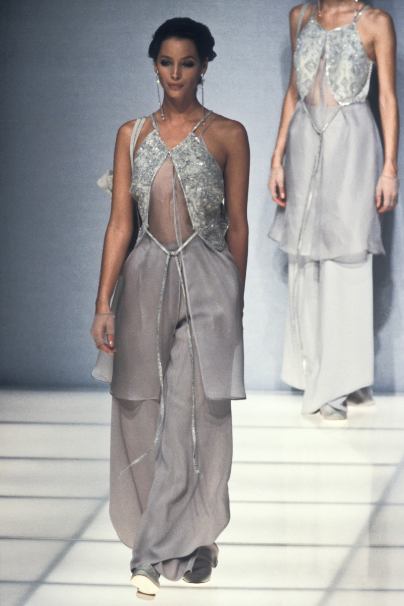 Christy Turlington featured in  the Giorgio Armani fashion show for Spring/Summer 1994