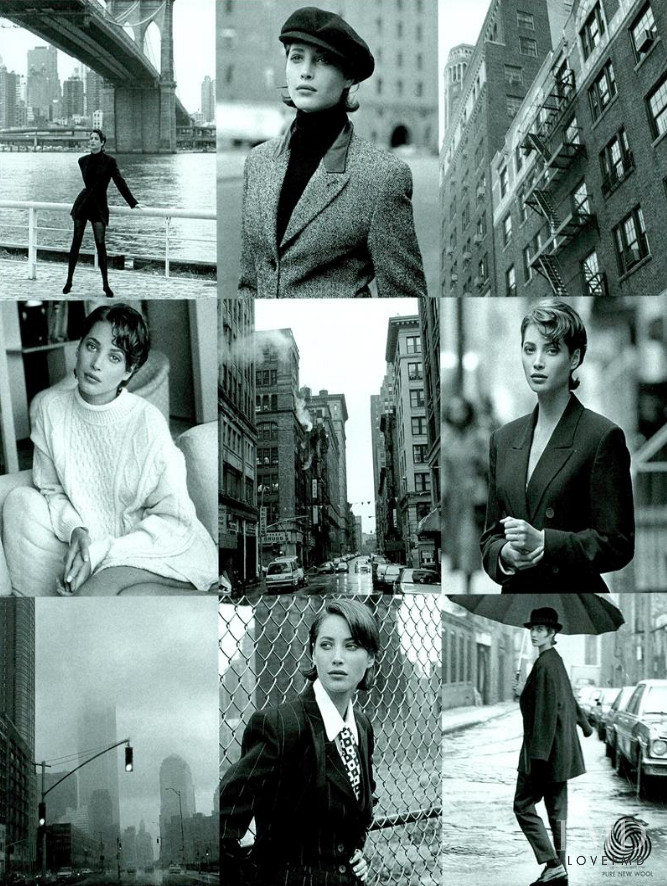 Christy Turlington featured in  the Strenesse Gabriele Strehle advertisement for Autumn/Winter 1991