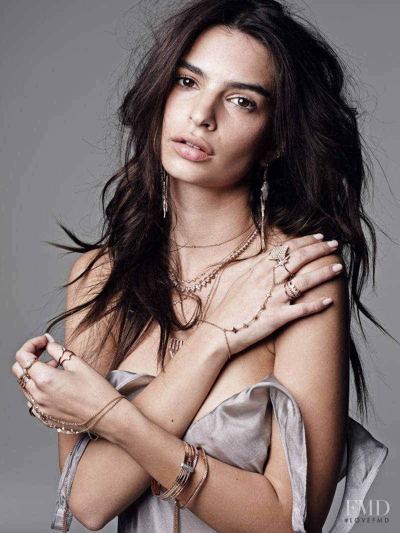 Emily Ratajkowski featured in  the Jacquie Aiche advertisement for Spring 2016