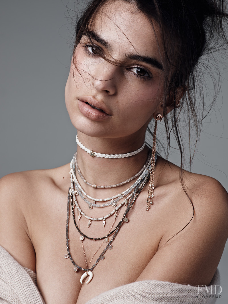 Emily Ratajkowski featured in  the Jacquie Aiche advertisement for Spring 2016