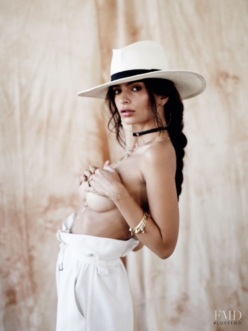 Emily Ratajkowski featured in  the Jacquie Aiche advertisement for Spring 2016