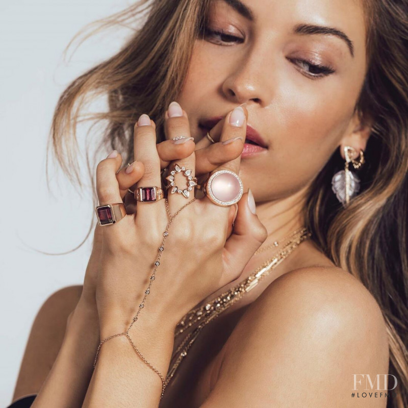 Cassie Amato featured in  the Jacquie Aiche lookbook for Fall 2019