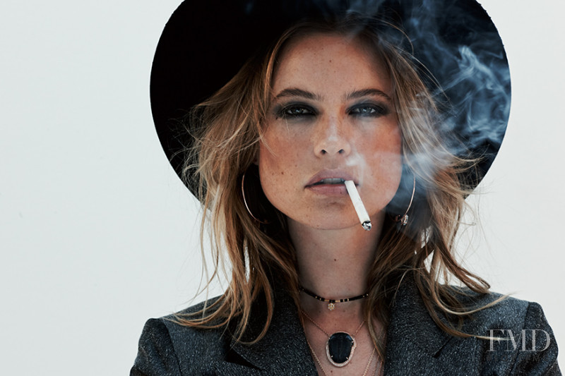Behati Prinsloo featured in  the Jacquie Aiche advertisement for Fall 2015