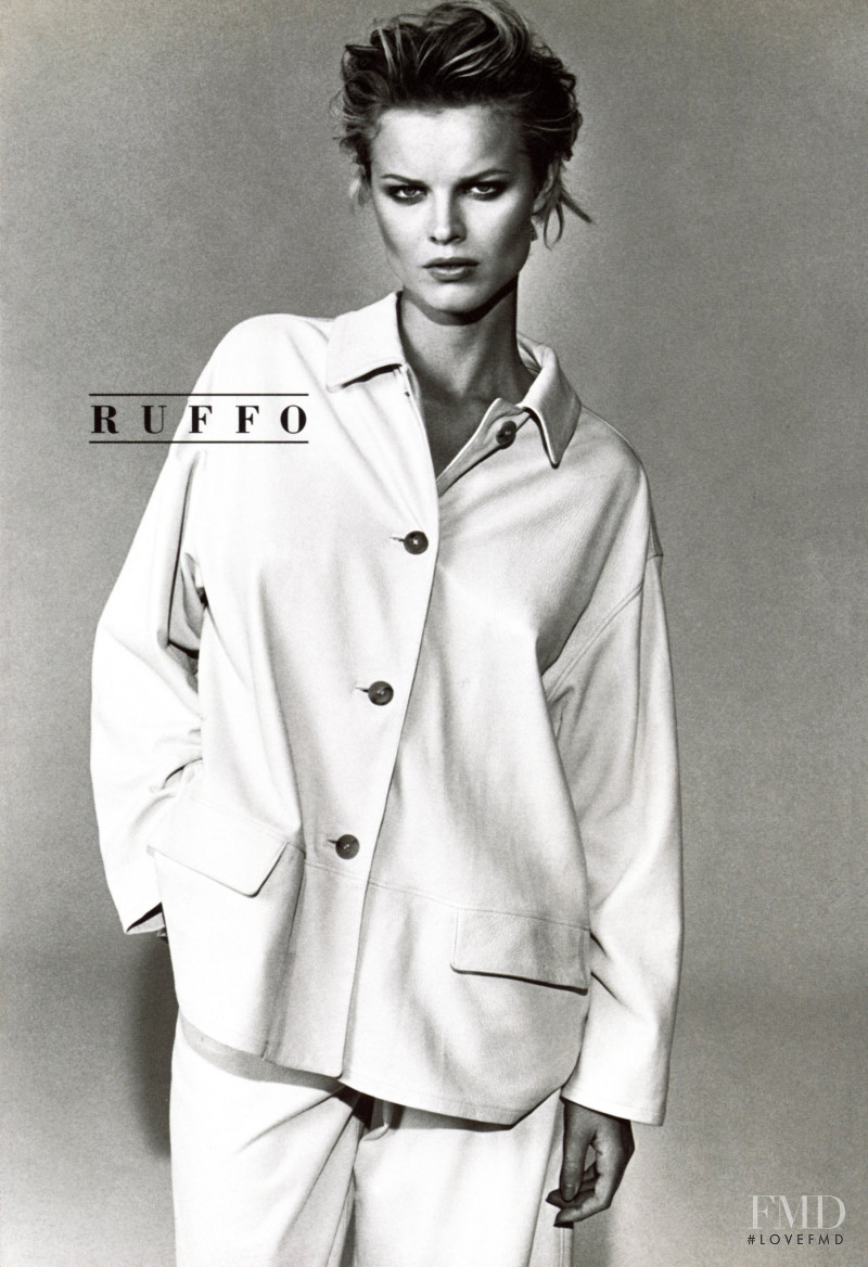 Eva Herzigova featured in  the Ruffo advertisement for Spring/Summer 1997
