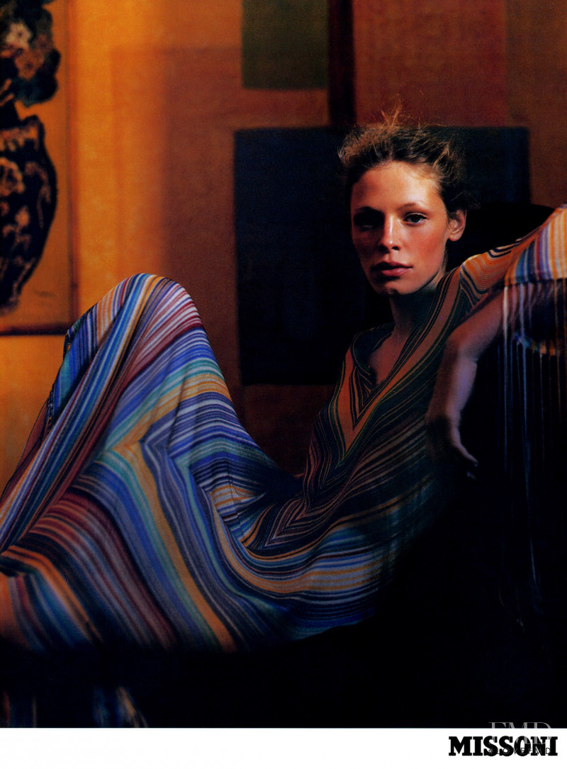 Tanga Moreau featured in  the Missoni advertisement for Spring/Summer 1997