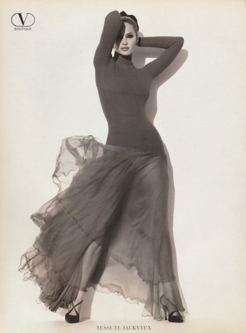 Christy Turlington featured in  the Valentino advertisement for Autumn/Winter 1995