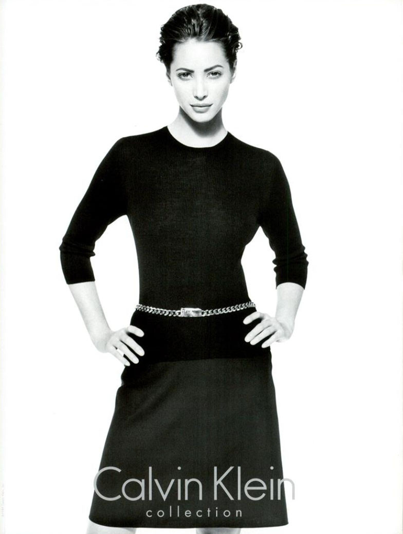 Christy Turlington featured in  the Calvin Klein advertisement for Autumn/Winter 1995