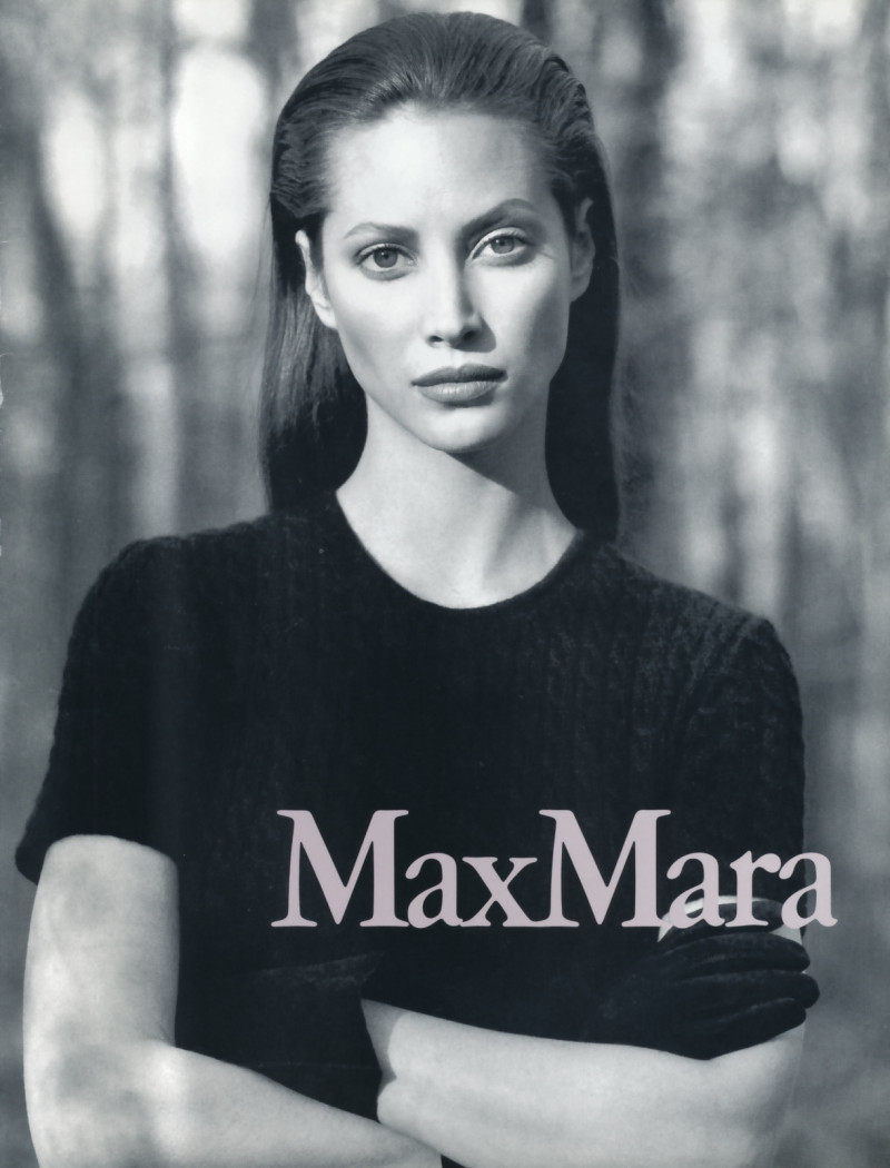 Christy Turlington featured in  the Max Mara advertisement for Autumn/Winter 1995