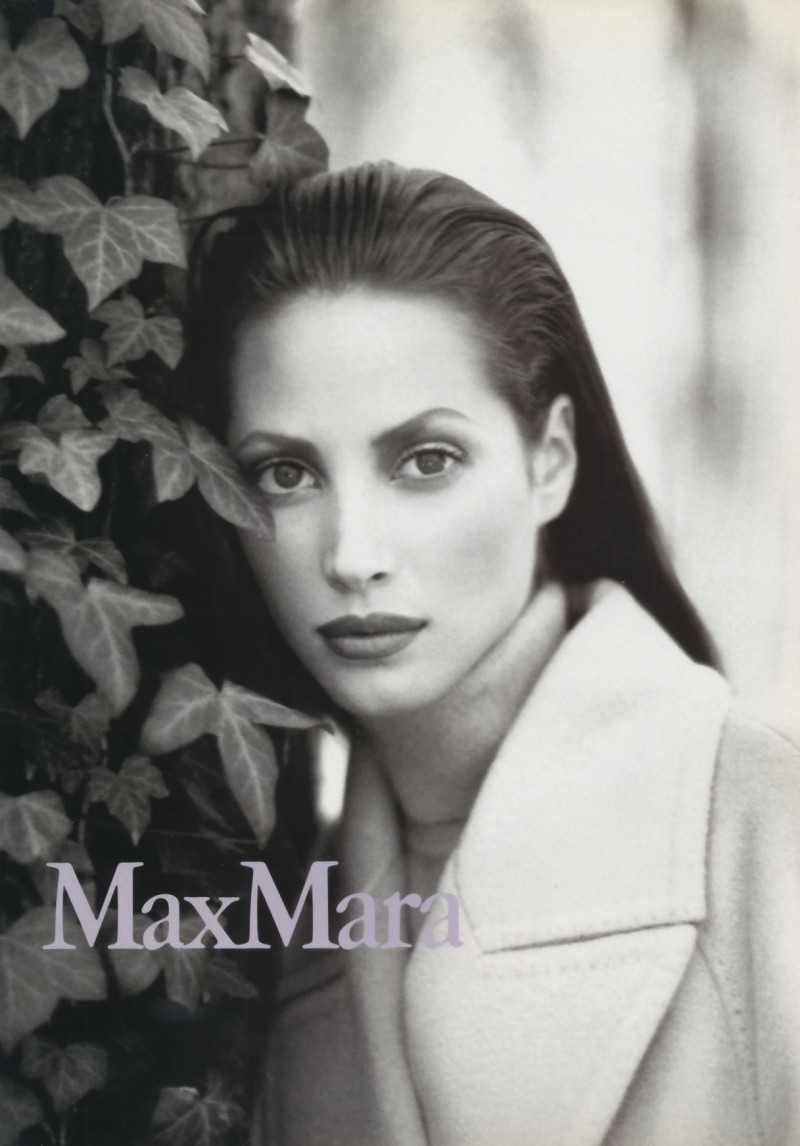 Christy Turlington featured in  the Max Mara advertisement for Autumn/Winter 1995