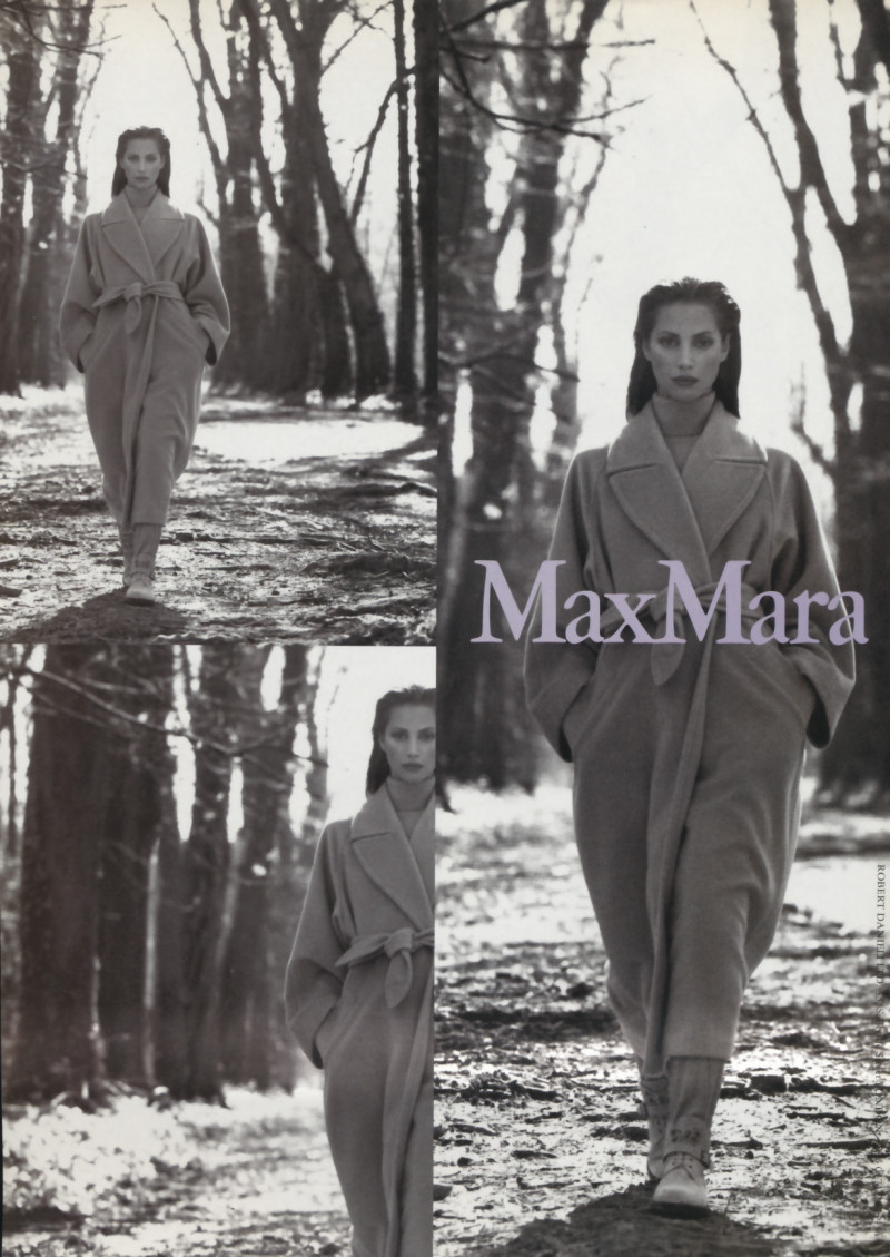 Christy Turlington featured in  the Max Mara advertisement for Autumn/Winter 1995