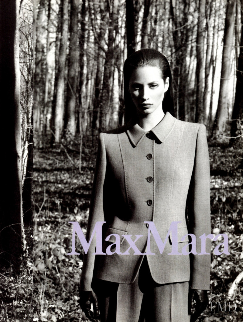 Christy Turlington featured in  the Max Mara advertisement for Autumn/Winter 1995