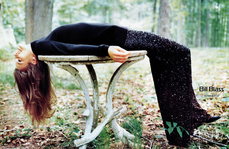 Aurelie Claudel featured in  the Bill Blass advertisement for Autumn/Winter 1998