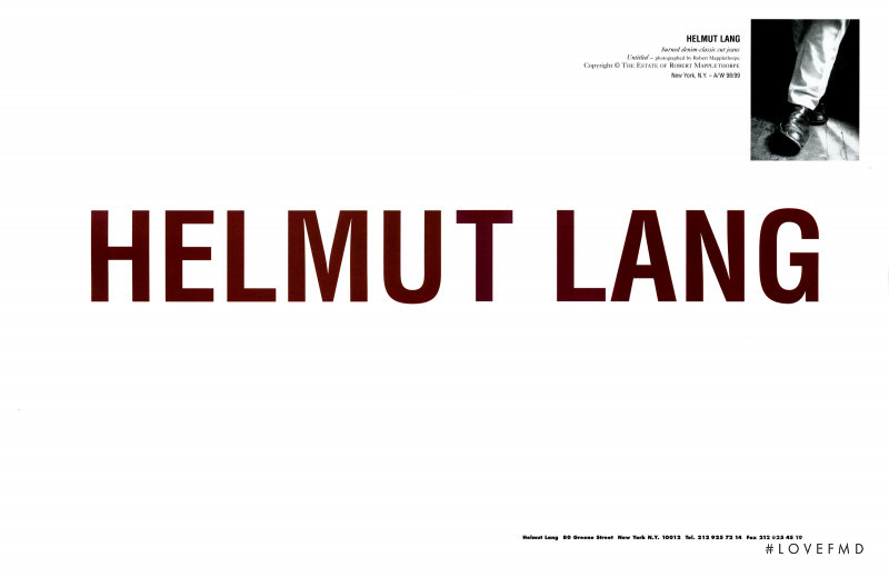 Helmut Lang advertisement for Autumn/Winter 1998