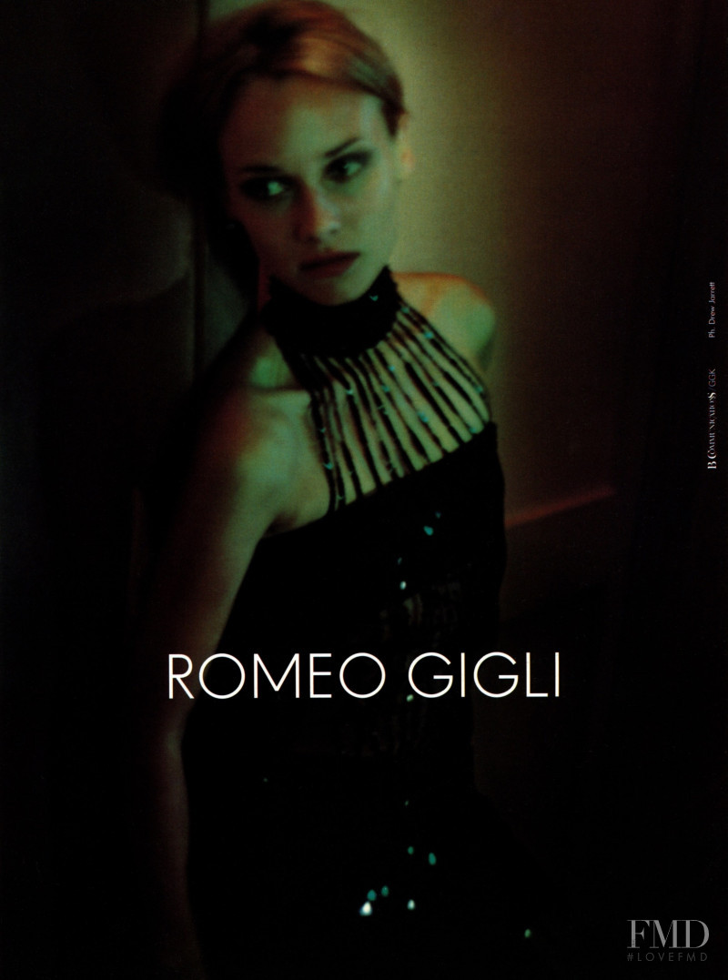 Diane Heidkruger featured in  the Romeo Gigli advertisement for Autumn/Winter 1998