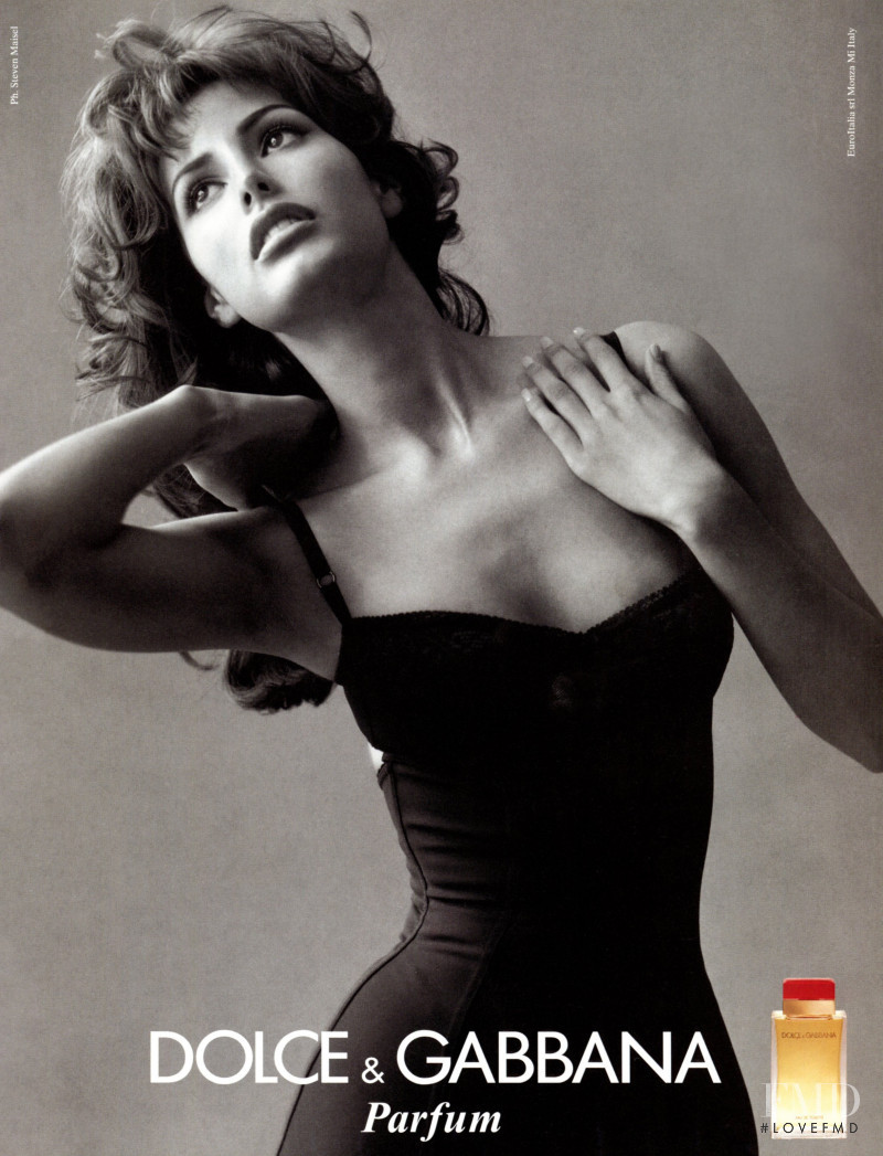 Elsa Benitez featured in  the Dolce & Gabbana Fragrance Parfum advertisement for Autumn/Winter 1996