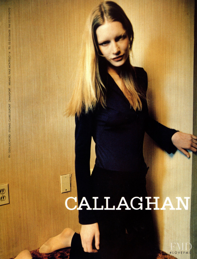 Kirsten Owen featured in  the CallagHan advertisement for Autumn/Winter 1996