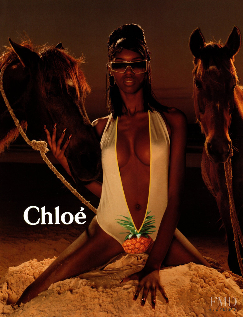 Jessica White featured in  the Chloe advertisement for Spring/Summer 2001
