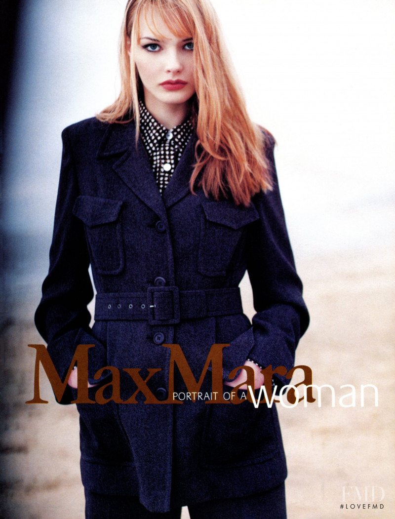 Carolyn Park-Chapman featured in  the Max Mara advertisement for Autumn/Winter 1996