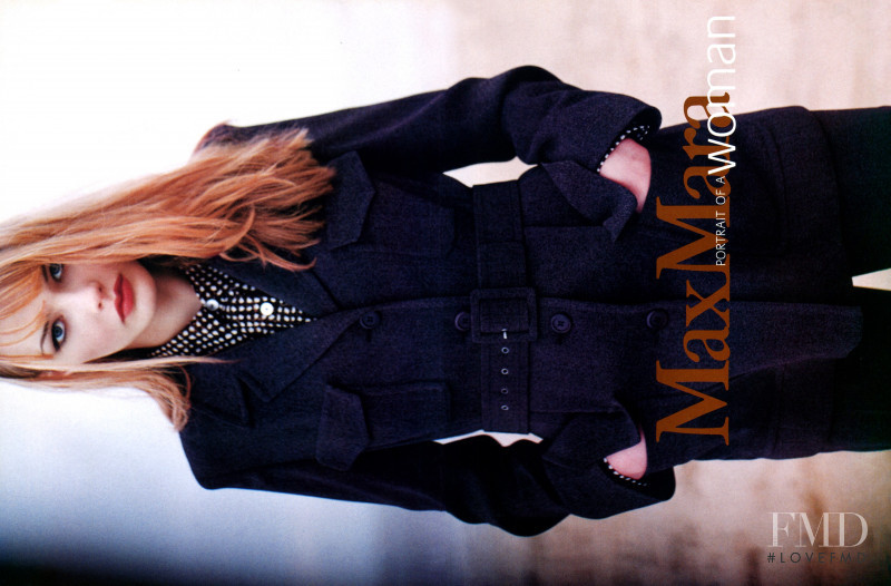 Carolyn Park-Chapman featured in  the Max Mara advertisement for Autumn/Winter 1996