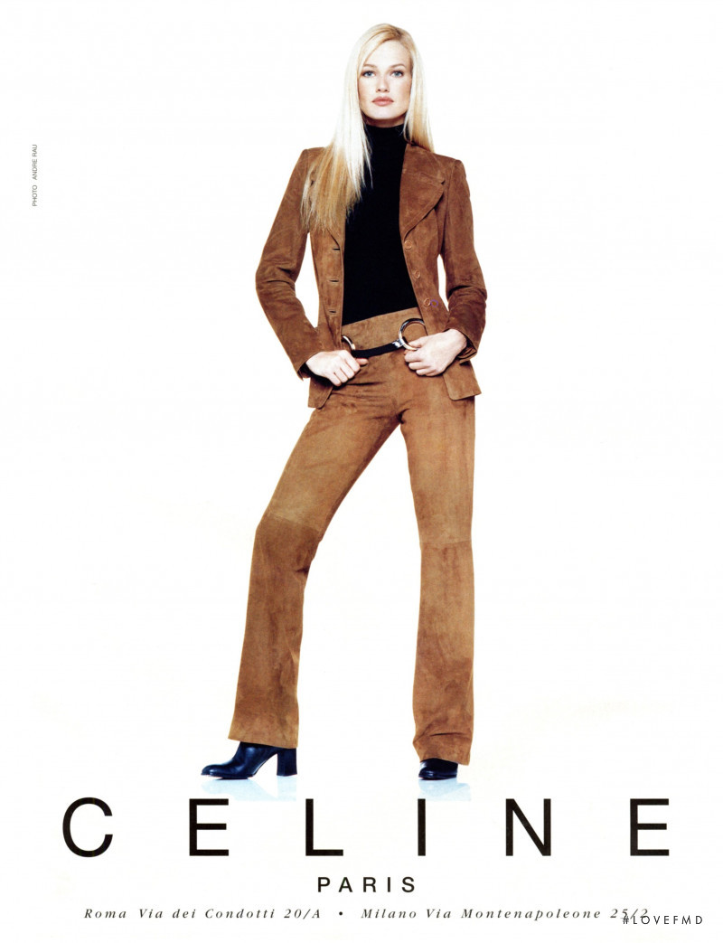 Karen Mulder featured in  the Celine advertisement for Autumn/Winter 1996