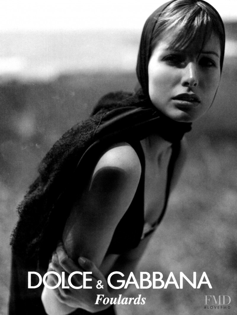 Shirley Mallmann featured in  the Dolce & Gabbana advertisement for Autumn/Winter 1996
