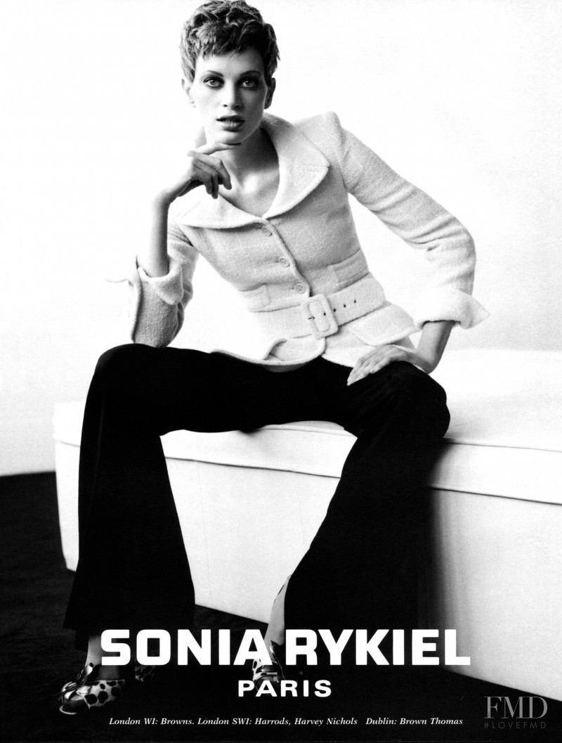 Kristen McMenamy featured in  the Sonia Rykiel advertisement for Spring/Summer 1996