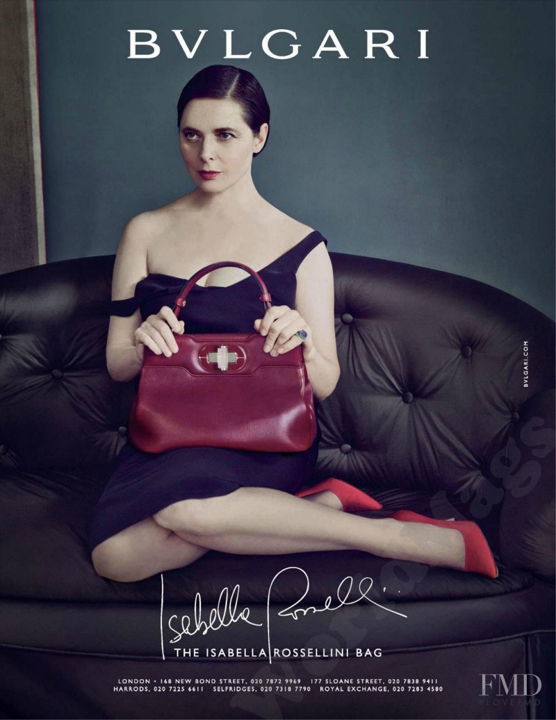 Isabella Rossellini featured in  the Bulgari advertisement for Autumn/Winter 2012