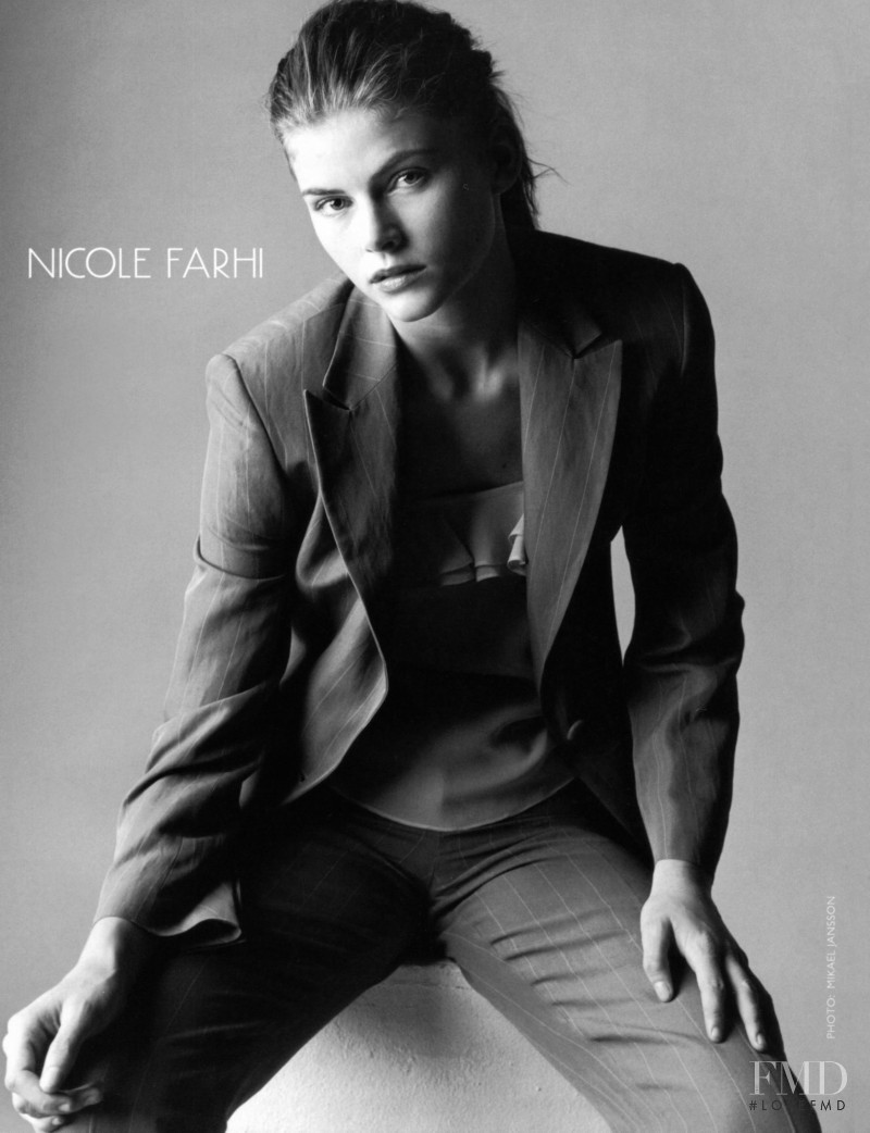 Jayne Windsor featured in  the Nicole Farhi advertisement for Spring/Summer 1997