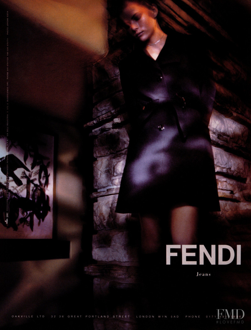 Jayne Windsor featured in  the Fendi advertisement for Autumn/Winter 1997