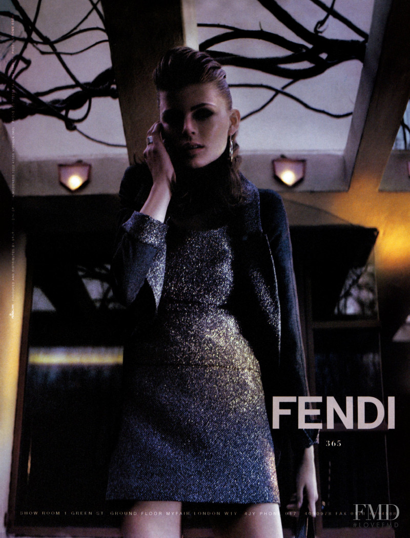 Jayne Windsor featured in  the Fendi advertisement for Autumn/Winter 1997